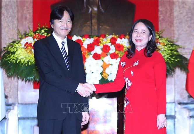 Phó Chủ tịch nước Võ Thị Ánh Xuân chủ trì Lễ đón và hội đàm với Hoàng Thái tử Nhật Bản - ảnh 4