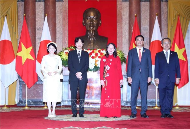 Phó Chủ tịch nước Võ Thị Ánh Xuân chủ trì Lễ đón và hội đàm với Hoàng Thái tử Nhật Bản - ảnh 5