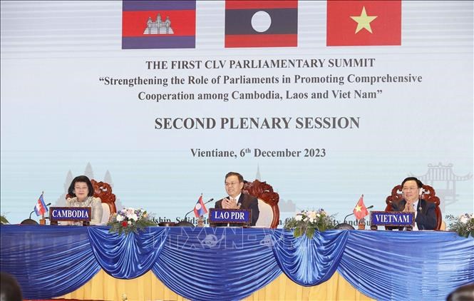 Hội nghị Cấp cao Quốc hội 3 nước Campuchia-Lào-Việt Nam thành công tốt đẹp- Ảnh 1.