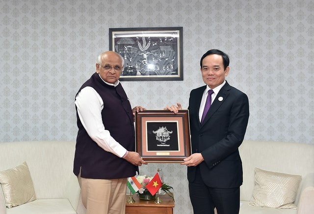 Phó Thủ tướng Trần Lưu Quang tiếp Thủ hiến bang Gujarat- Ảnh 1.