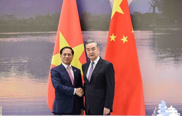 Bộ trưởng Bộ Ngoại giao Bùi Thanh Sơn hội đàm với Bộ trưởng Ngoại giao Trung Quốc Vương Nghị- Ảnh 1.