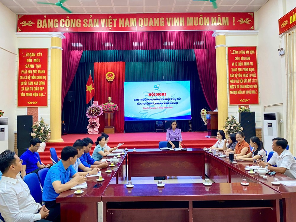 Hội LHPN xã Chuyên Mỹ vận hành thử bộ máy mô hình hai cấp - ảnh 2