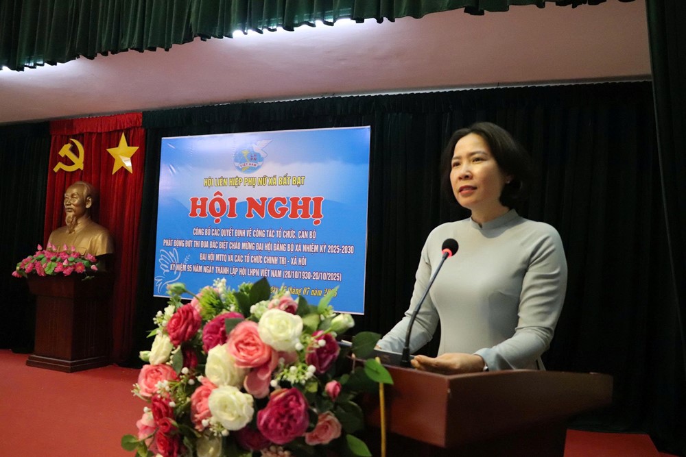 Hội nghị công bố các Quyết định thành lập Hội Liên hiệp Phụ nữ xã Bất Bạt - ảnh 4