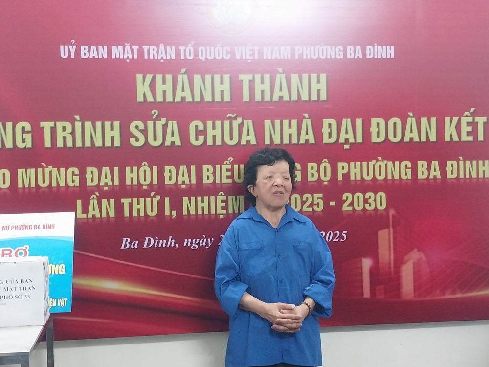 Bàn giao công trình nghĩa tình chào mừng Đại hội đại biểu Đảng bộ phường Ba Đình lần thứ I - ảnh 2