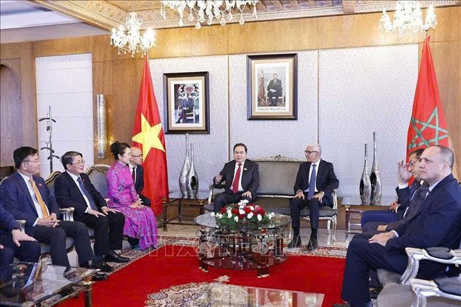 Chủ tịch Quốc hội Trần Thanh Mẫn và Phu nhân bắt đầu chuyến thăm chính thức Vương quốc Morocco - ảnh 3