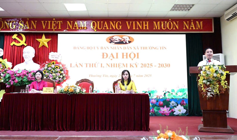 Đại hội Đảng bộ UBND xã Thường Tín lần thứ I, nhiệm kỳ 2025 -2030 thành công tốt đẹp - ảnh 2
