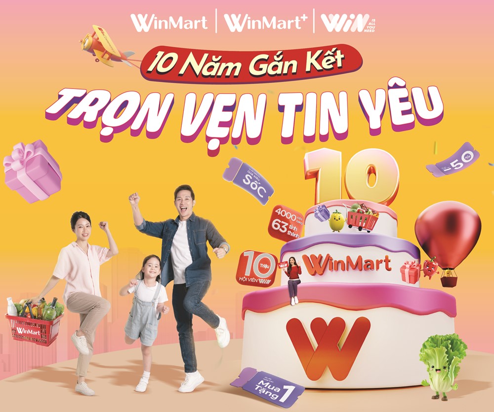 WinMart đón 10 tuổi, giảm sốc nhiều sản phẩm lên tới 50% - ảnh 1