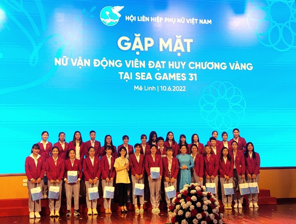 Hội LHPN Việt Nam: Gặp mặt 58 nữ vận động viên đạt Huy chương Vàng tại Sea Games 31 - ảnh 3