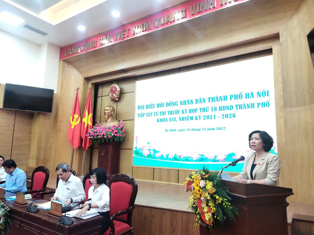 Đại biểu Hội đồng nhân dân Thành phố Hà Nội tiếp xúc cử tri tại quận Ba Đình - ảnh 2