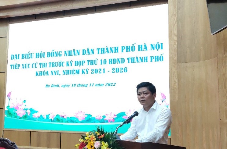 Đại biểu Hội đồng nhân dân Thành phố Hà Nội tiếp xúc cử tri tại quận Ba Đình - ảnh 3