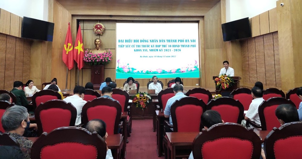 Đại biểu Hội đồng nhân dân Thành phố Hà Nội tiếp xúc cử tri tại quận Ba Đình - ảnh 1
