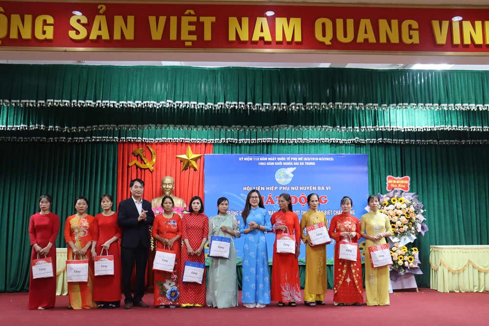 Phụ nữ Ba Vì  thi đua đảm nhận 150 công trình, phần việc tham gia xây dựng huyện nông thôn mới - ảnh 5