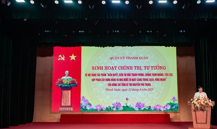 Triển khai đợt sinh hoạt chính trị, tư tưởng về tác phẩm của đồng chí Tổng bí thư Nguyễn Phú Trọng - ảnh 1