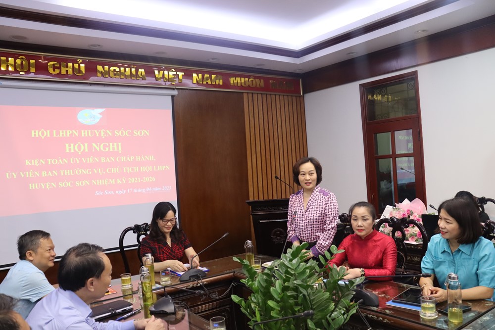 Sóc Sơn: Kiện toàn chức danh Chủ tịch Hội LHPN huyện khóa XI, nhiệm kỳ 2021-2026 - ảnh 3
