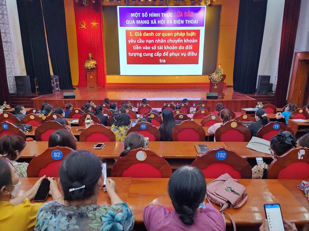 Hội LHPN huyện Mê Linh: Phòng chống tội phạm lừa đảo trên không gian mạng - ảnh 1