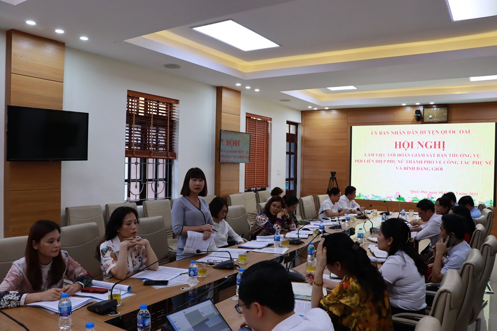 Hội LHPN Hà Nội: Giám sát thực hiện công tác phụ nữ và bình đẳng giới tại huyện Quốc Oai - ảnh 4