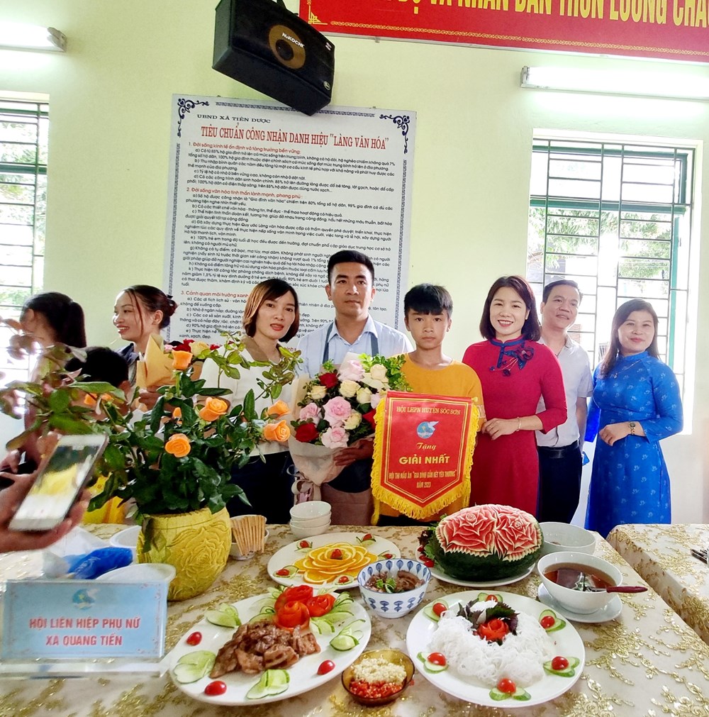 Hội LHPN huyện Sóc Sơn: Sôi nổi hội thi nấu ăn “Gia đình gắn kết yêu thương” năm 2023 - ảnh 2