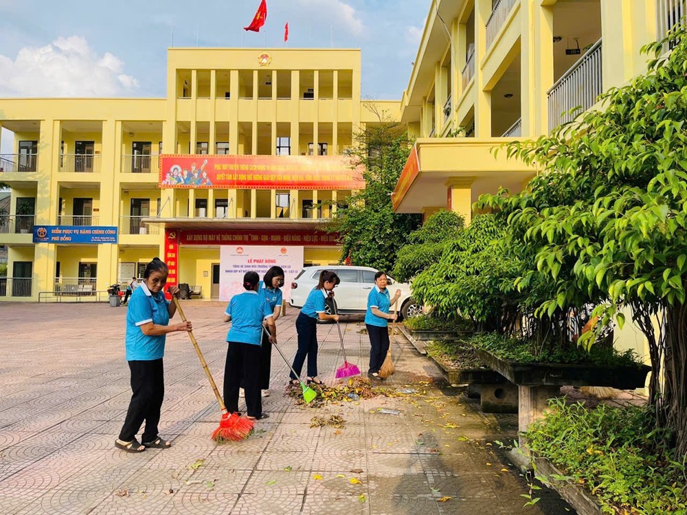 Xã Phù Đổng, TP Hà Nội: Phát động tổng vệ sinh môi trường trên địa bàn - ảnh 4