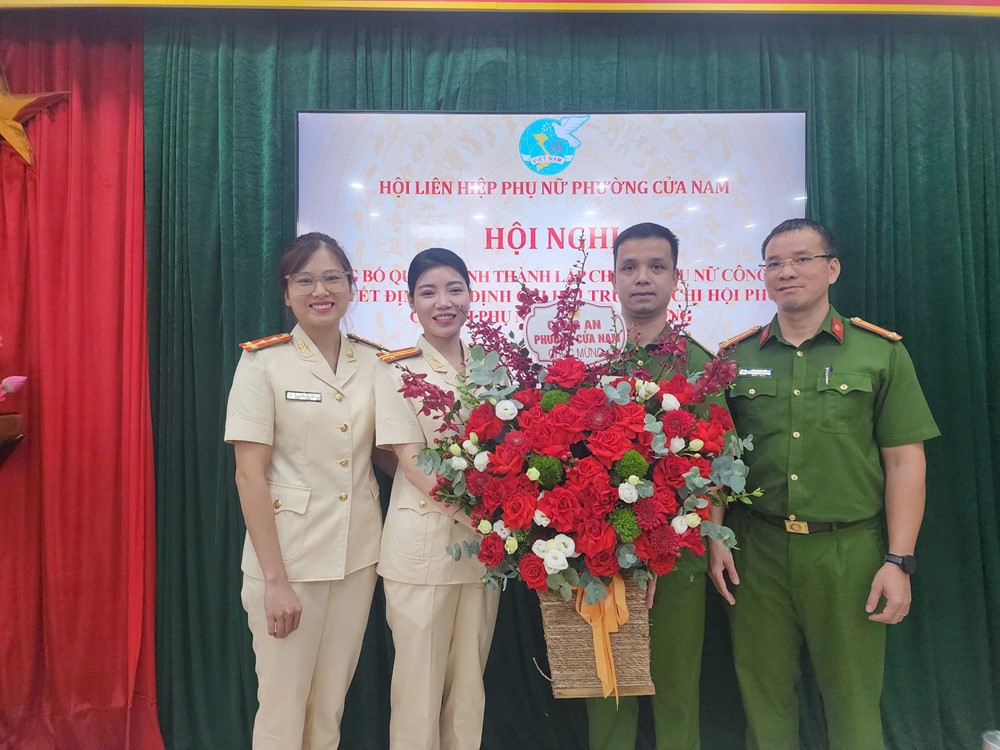 Hội LHPN phường Cửa Nam ra mắt Chi hội phụ nữ công an  - ảnh 3