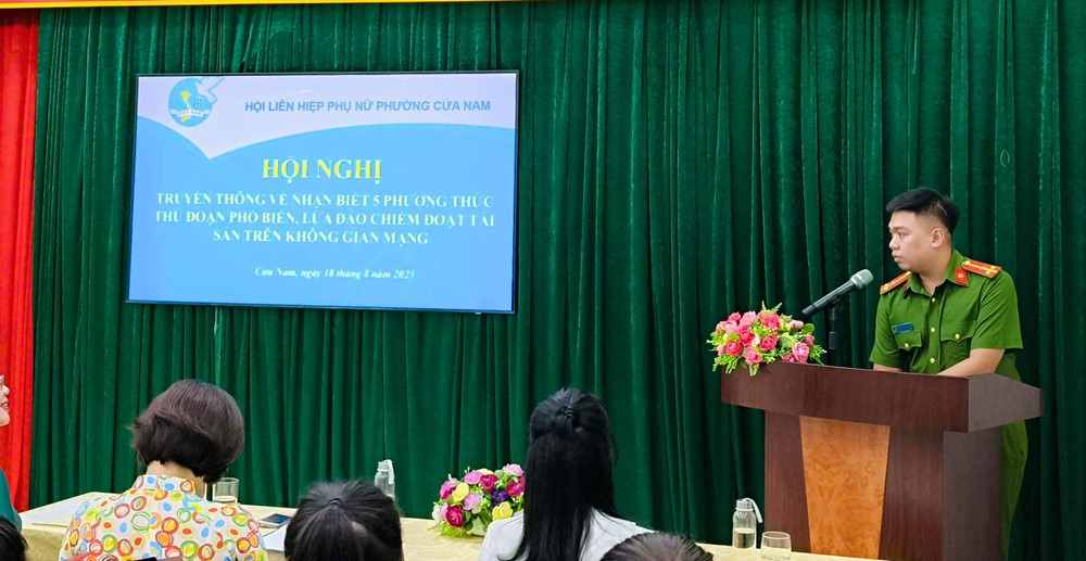 Hội LHPN phường Cửa Nam ra mắt Chi hội phụ nữ công an  - ảnh 4