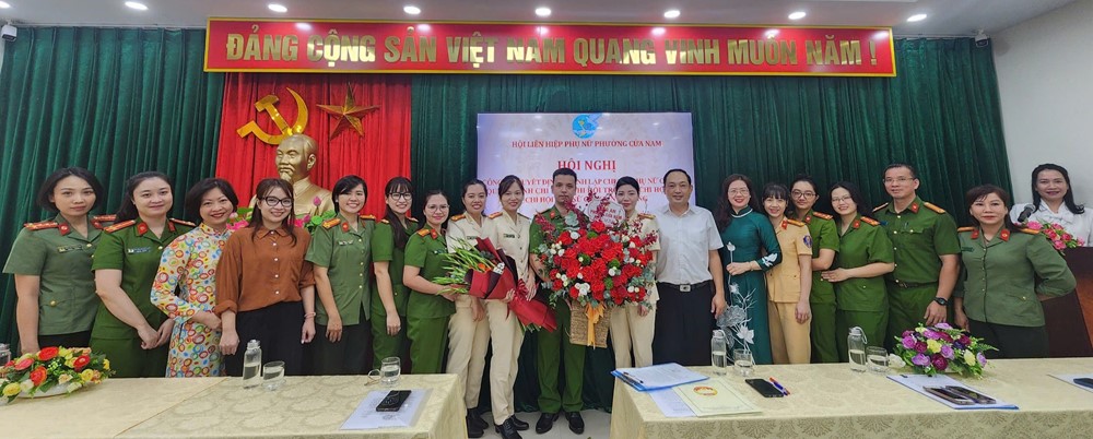 Hội LHPN phường Cửa Nam ra mắt Chi hội phụ nữ công an  - ảnh 1