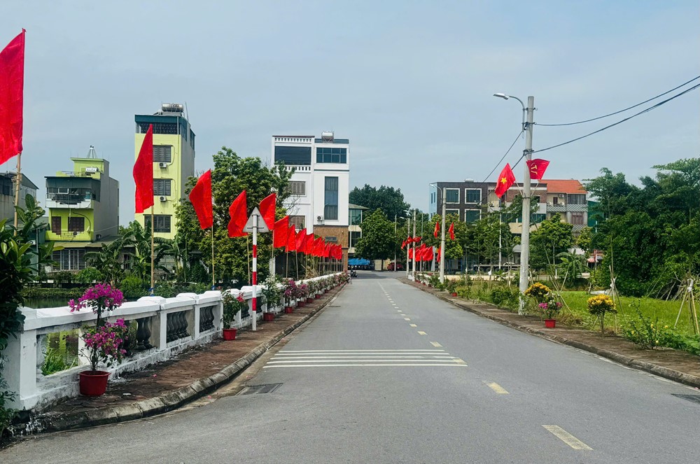 Hội LHPN xã Thuận An gắn biển công trình “Tuyến đường nở hoa kiểu mẫu” chào mừng Đại hội - ảnh 1