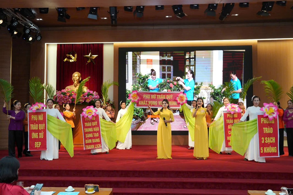 Hội thi “Sắc màu phụ nữ Gia Lâm” tôn vinh, biểu dương tài năng của chị em phụ nữ  - ảnh 4