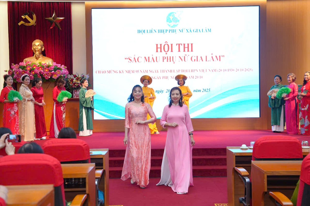 Hội thi “Sắc màu phụ nữ Gia Lâm” tôn vinh, biểu dương tài năng của chị em phụ nữ  - ảnh 5