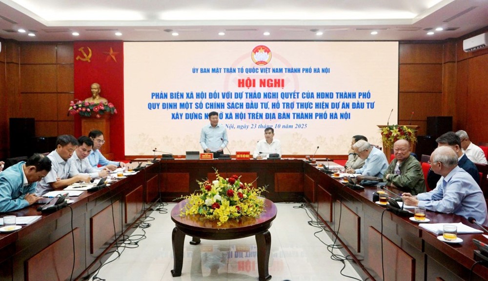 UB MTTQ TP Hà Nội: Phản biện xã hội đối với Dự thảo Nghị quyết của HĐND thành phố về nhà ở xã hội - ảnh 3