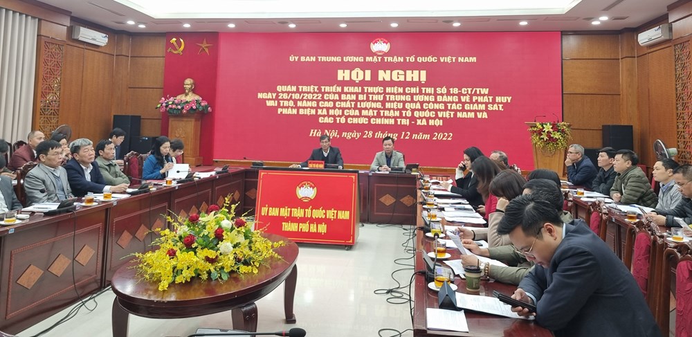  Nâng cao chất lượng, hiệu quả công tác giám sát, phản biện xã hội của MTTQ Việt Nam và các tổ chức chính trị - xã hội - ảnh 1