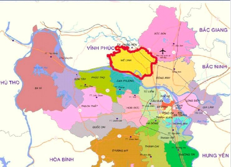 Quy hoạch huyện Mê Linh theo mô hình Một trục - hai cánh và 5 hành lang liên kết - ảnh 2