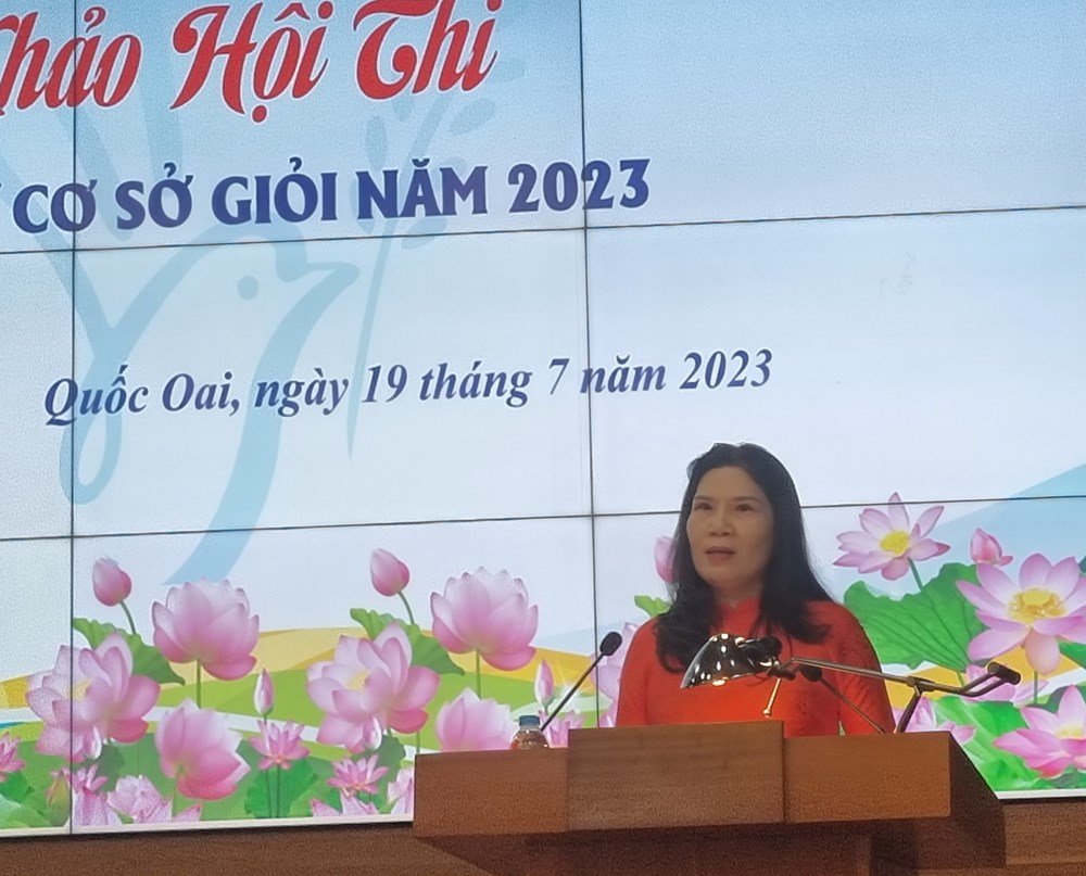 Quốc Oai: Chung khảo Hội thi Chủ tịch phụ nữ cơ sở giỏi năm 2023 - ảnh 1