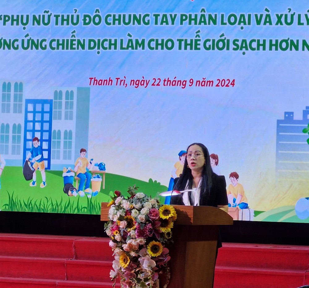 Ngày “Phụ nữ Thủ đô chung tay phân loại và xử lý rác thải”  - ảnh 1