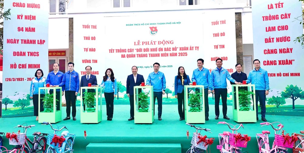 Thành Đoàn Hà Nội phát động “Tết trồng cây Đời đời nhớ ơn Bác Hồ” xuân Ất Tỵ  - ảnh 1