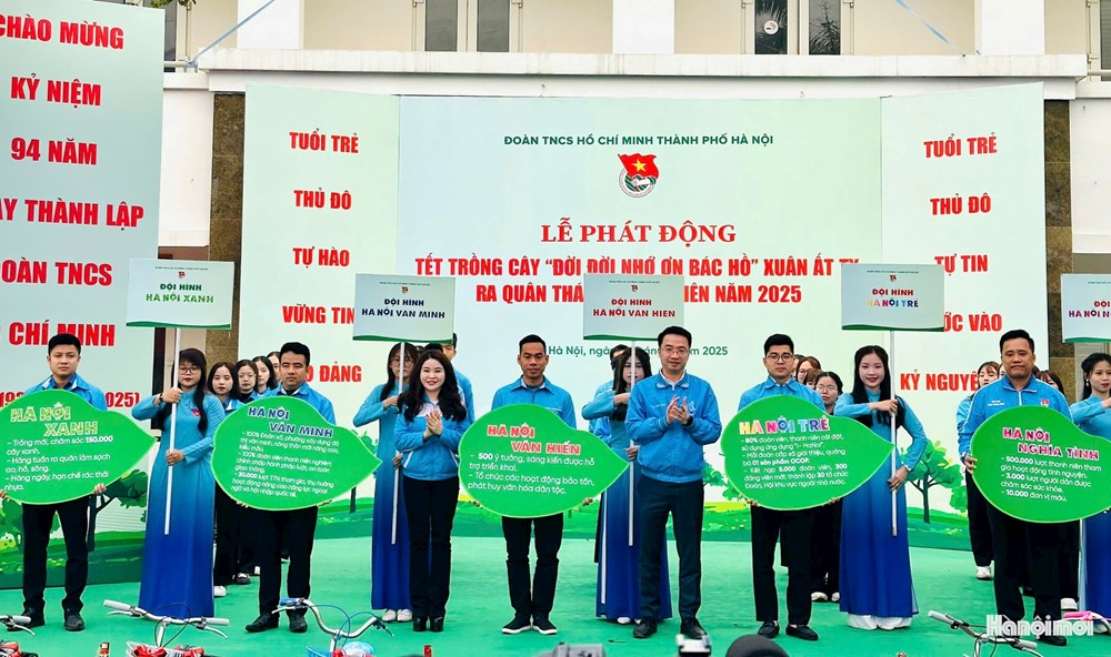 Thành Đoàn Hà Nội phát động “Tết trồng cây Đời đời nhớ ơn Bác Hồ” xuân Ất Tỵ  - ảnh 6
