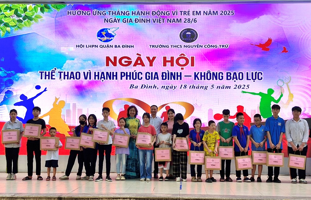Ngày hội “Thể thao vì hạnh phúc gia đình - Không bạo lực” của phụ nữ Ba Đình - ảnh 5