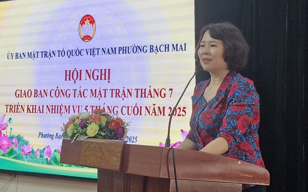 Ủy ban MTTQ Việt Nam phường Bạch Mai triển khai nhiệm vụ 5 tháng cuối năm - ảnh 3
