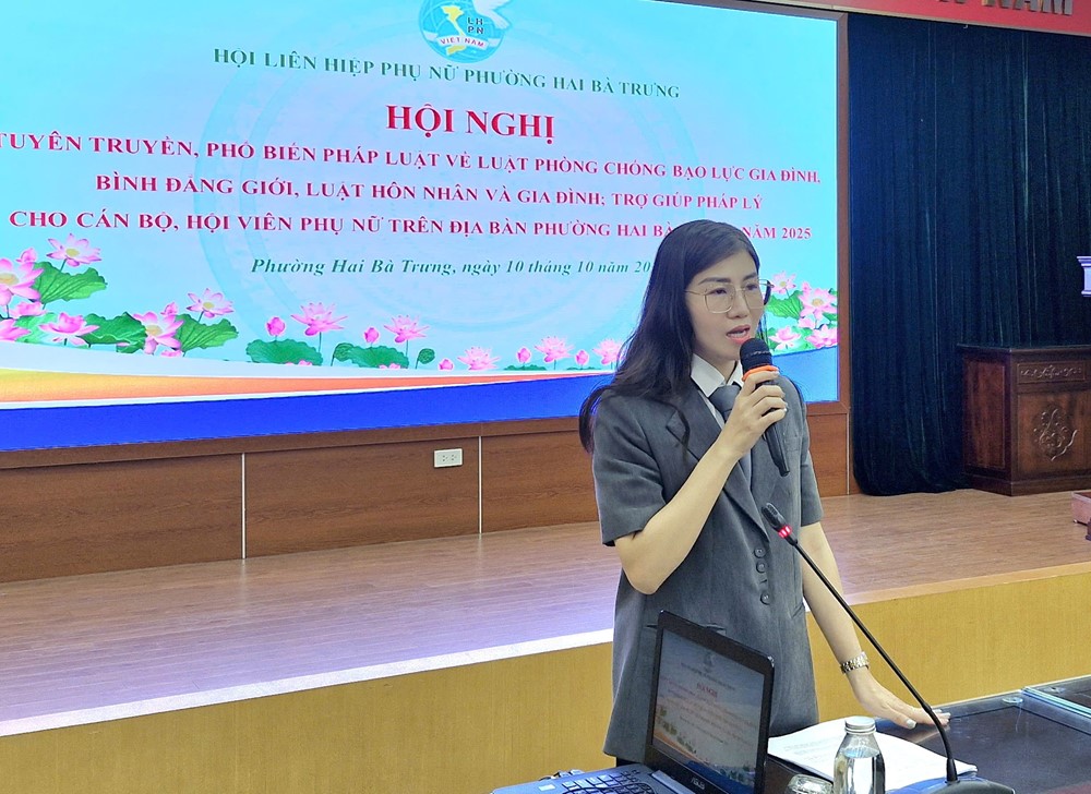 Hội LHPN phường Hai Bà Trưng tổ chức tuyên truyền, phổ biến pháp luật  cho hội viên phụ nữ  - ảnh 1
