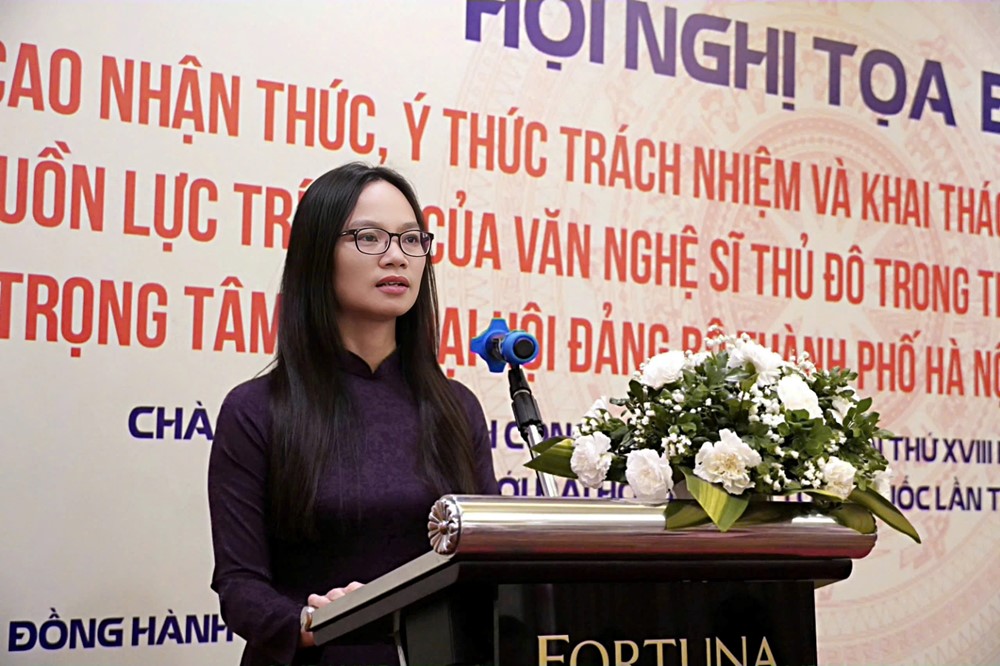 Văn nghệ sĩ Thủ đô đưa Nghị quyết Đại hội XVIII Đảng bộ Thành phố Hà Nội vào cuộc sống  - ảnh 2