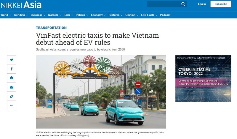 Nikkei Asia: Giá điện ổn định giúp xe điện trở thành lựa chọn tối ưu hơn so với taxi chạy xăng - ảnh 1
