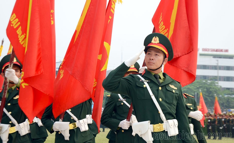 Hợp luyện các lực lượng diễu binh, diễn hành kỷ niệm ngày Chiến thắng Điện Biên Phủ - ảnh 9