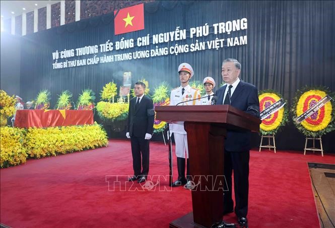 Cử hành trọng thể Lễ truy điệu và an táng Tổng Bí thư Nguyễn Phú Trọng - ảnh 2