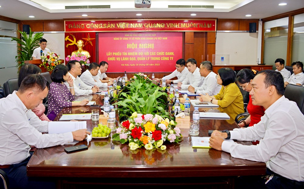 Đảng ủy Công ty Cổ phần Kinh doanh LPG Việt Nam tổ chức thành công Hội nghị lấy phiếu tín nhiệm cán bộ lãnh đạo, quản lý  - ảnh 1