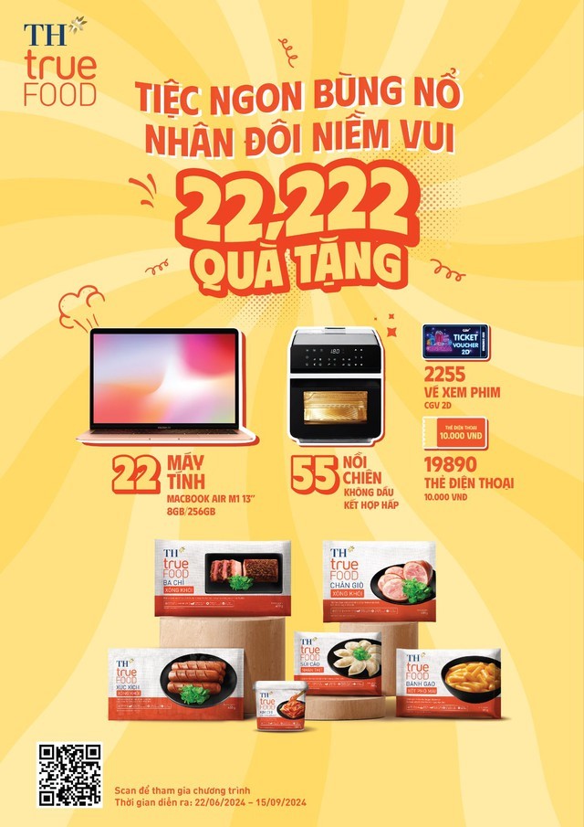 Tiệc ngon bùng nổ, nhân đôi niềm vui với 22.222 quà tặng hấp dẫn từ bộ sản phẩm TH true FOOD - ảnh 2