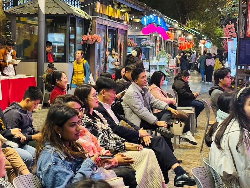 Khán giả thích thú thưởng thức nghệ thuật truyền thống mừng xuân ở Phố sách Hà Nội  - ảnh 2