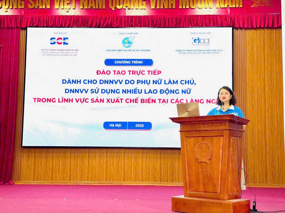 Hội LHPN xã Tây Phương giúp phụ nữ nâng cao kiến thức phát triển làng nghề  - ảnh 2