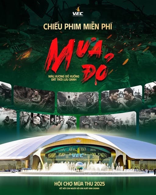 Chiếu miễn phí “Mưa đỏ” và “Tử chiến trên không” tại Hội chợ mùa thu 2025 - ảnh 1