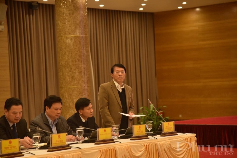 Thứ trưởng Bộ Công an Lương Tam Quang thông tin tại buổi họp báo Chính phủ