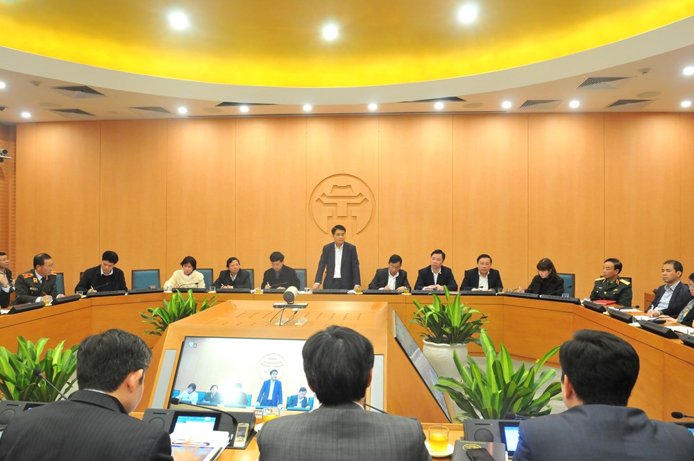 Chủ tịch UBND TP Nguyễn Đức Chung phát biểu chỉ đạo tại hội nghị