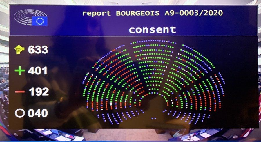 Kết quả bỏ phiếu phê chuẩn Hiệp định Tự do Thương mại Việt Nam - EU.